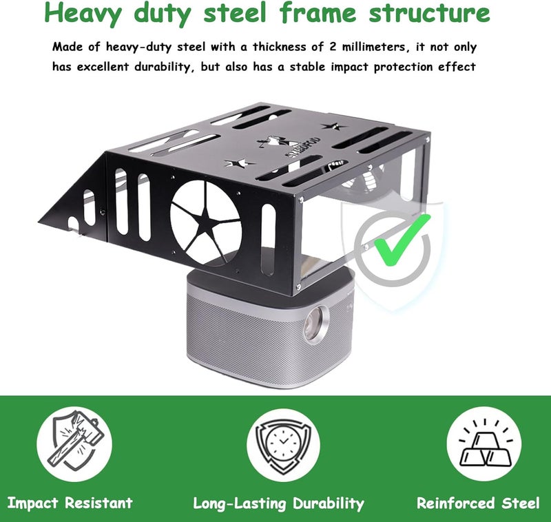 BEUTFQL Metal Golf Simulator Projector Cover - Floor Mounted Enclosure for LED Projectors with Cooling Fan - Durable Protection for Your Golf Simulation.Ideal Golf Gift - Image 4